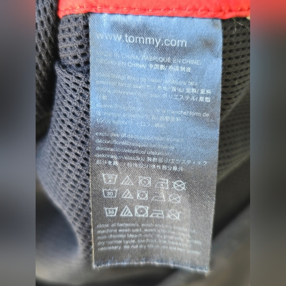 Tommy Hilfiger Colorblock Hooded Windbreak Jacket Blue White Red Size L - Picture 5 of 9